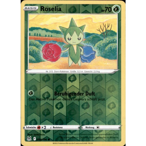 014/196 - Roselia - Reverse Holo - SWSH11 Verlorener Ursprung