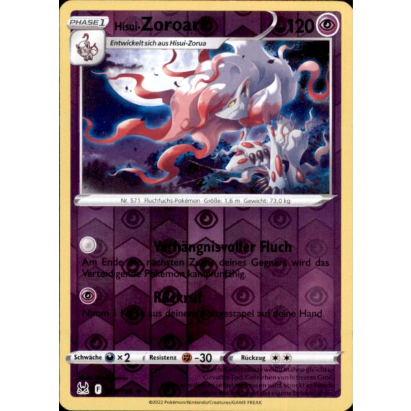 076/196 - Hisui-Zoroark - Reverse Holo - SWSH11 Verlorener Ursprung