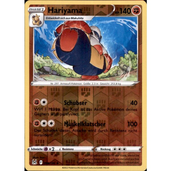 098/196 - Hariyama - Reverse Holo - SWSH11 Verlorener Ursprung