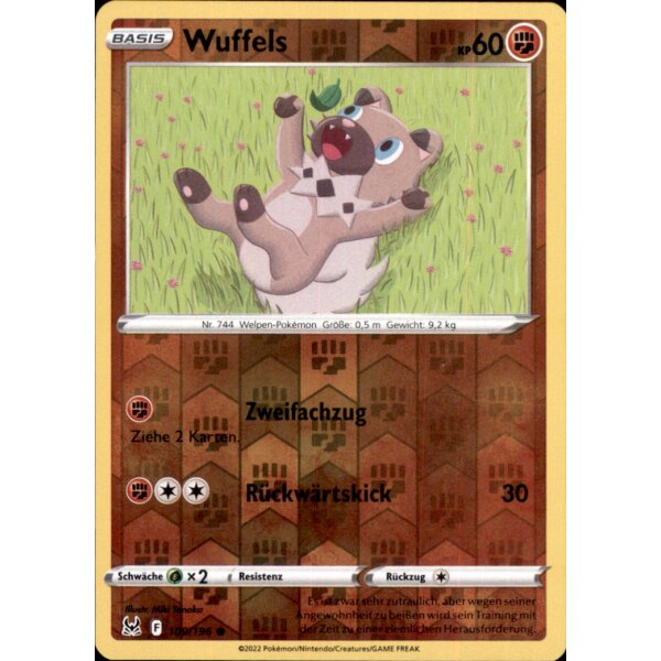 109/196 - Wuffels - Reverse Holo - SWSH11 Verlorener Ursprung