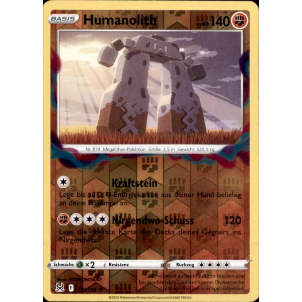 111/196 - Humanolith - Reverse Holo - SWSH11 Verlorener Ursprung