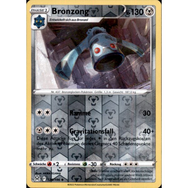 126/196 - Bronzong - Reverse Holo - SWSH11 Verlorener Ursprung