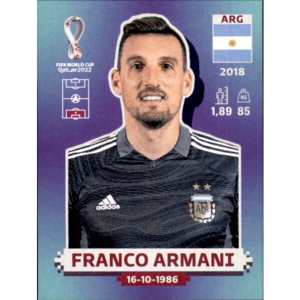 Panini WM 2022 Qatar - Sticker ARG4  - Franco Armani