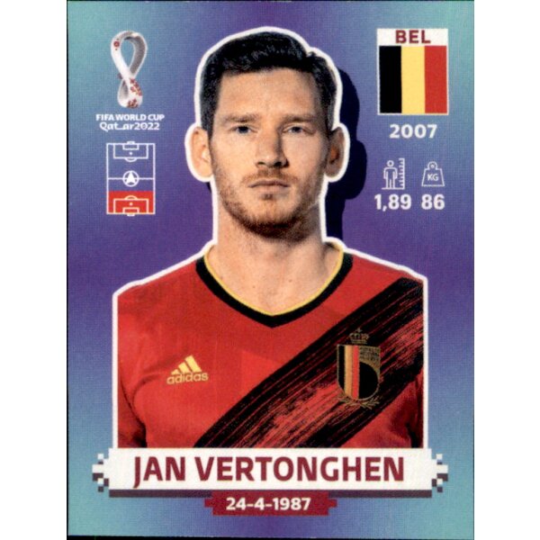 Panini WM 2022 Qatar - Sticker BEL9  - Jan Vertonghen