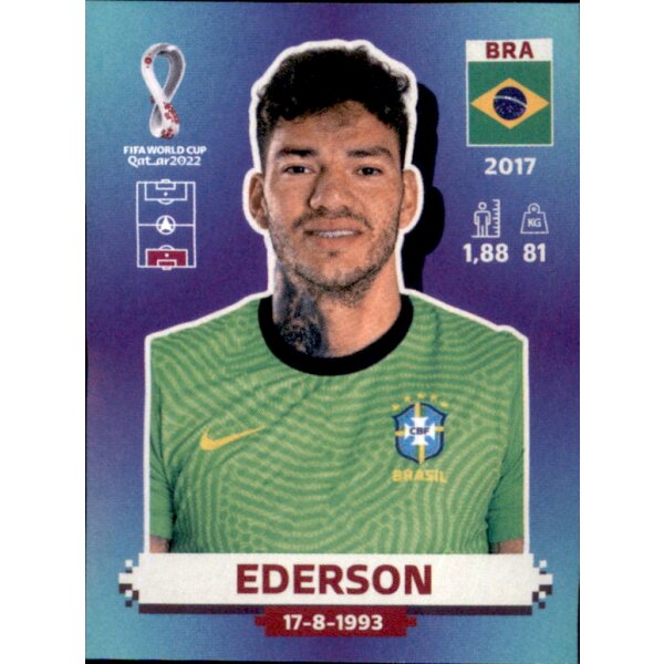 Panini WM 2022 Qatar - Sticker BRA4  - Ederson