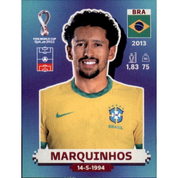 Panini WM 2022 Qatar - Sticker BRA8  - Marquinhos