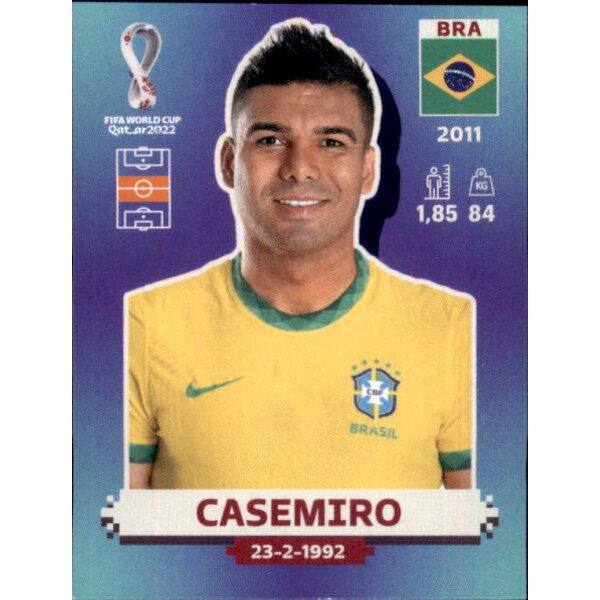 Panini WM 2022 Qatar - Sticker BRA10  - Casemiro