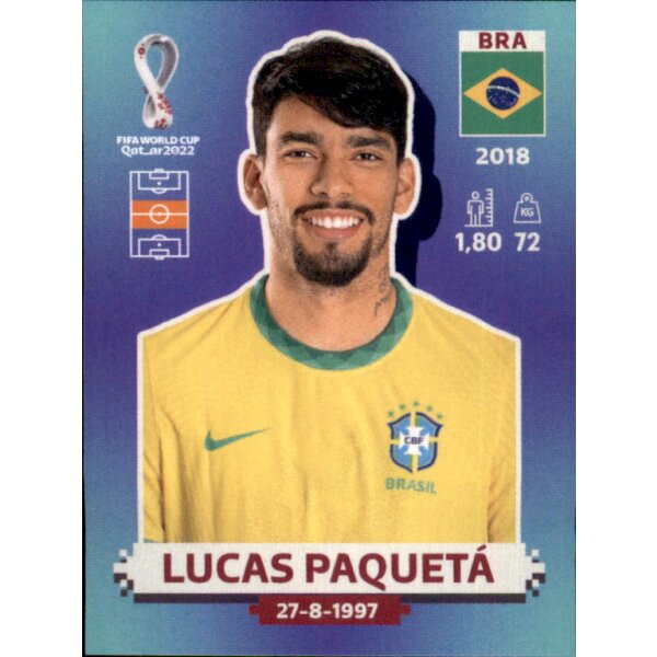 Panini WM 2022 Qatar - Sticker BRA14  - Lucas Paqueta