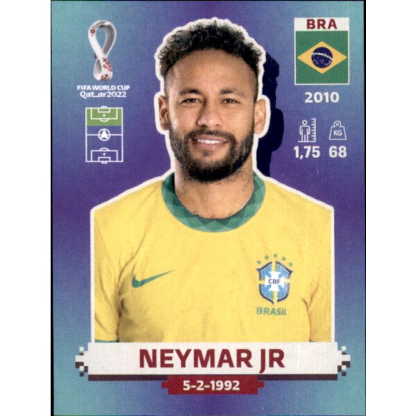 Panini WM 2022 Qatar - Sticker BRA17  - Neymar Jr