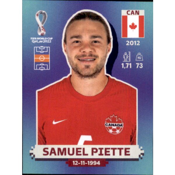 Panini WM 2022 Qatar - Sticker CAN17  - Samuel Piette