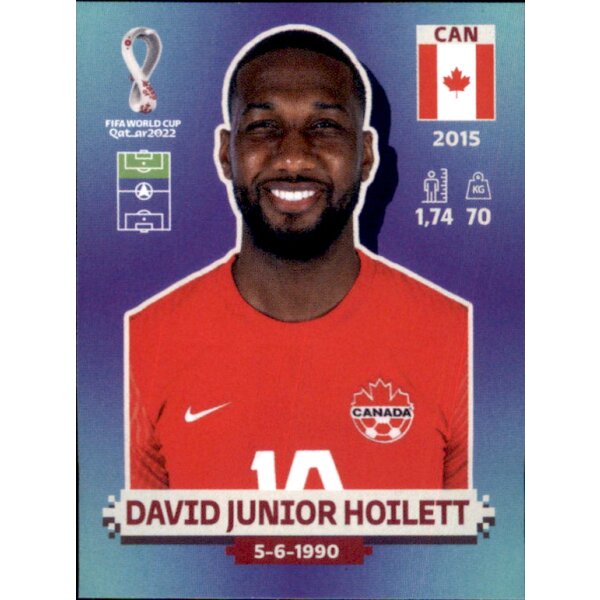 Panini WM 2022 Qatar - Sticker CAN19  - David Junior Hoilett