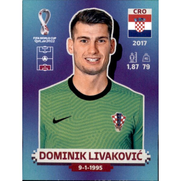 Panini WM 2022 Qatar - Sticker CRO3  - Dominik Livakovic