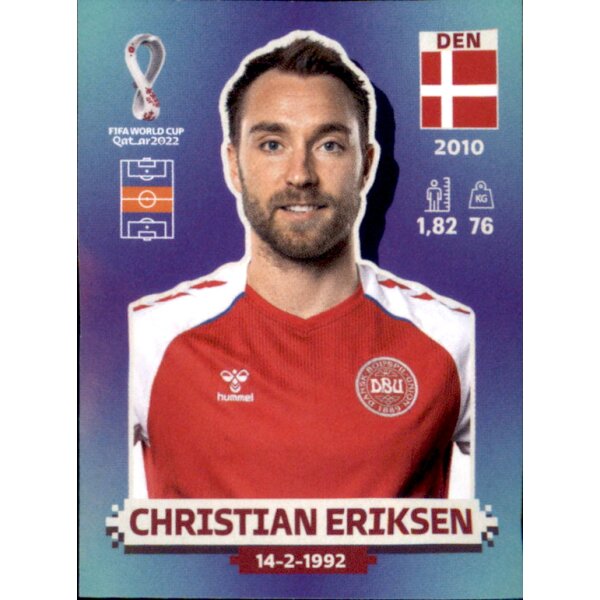 Panini WM 2022 Qatar - Sticker DEN12  - Christian Eriksen