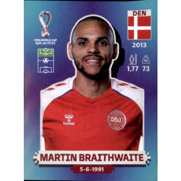 Panini WM 2022 Qatar - Sticker DEN16  - Martin Braithwaite