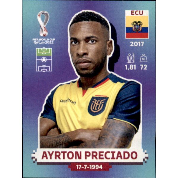 Panini WM 2022 Qatar - Sticker ECU19  - Ayrton Preciado