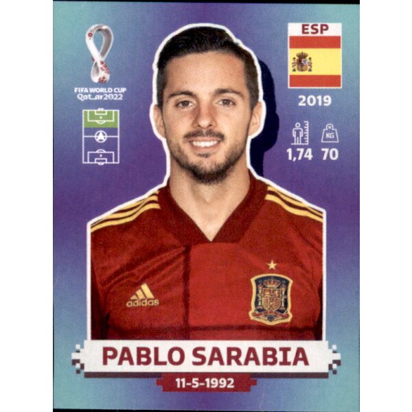 Panini WM 2022 Qatar - Sticker ESP20  - Pablo Sarabia