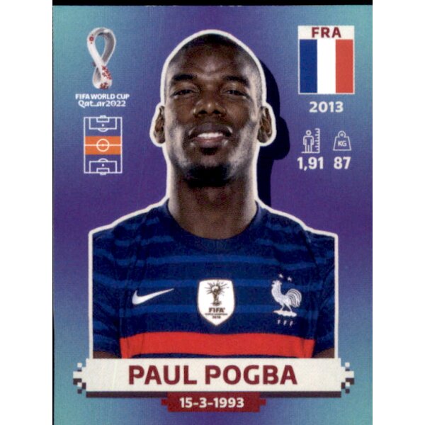 Panini WM 2022 Qatar - Sticker FRA12  - Paul Pogba