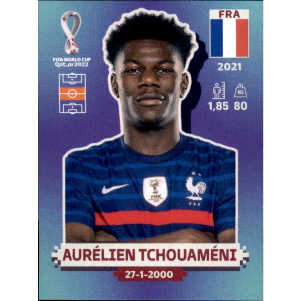 Panini WM 2022 Qatar - Sticker FRA14  - Aurelien Tchouameni