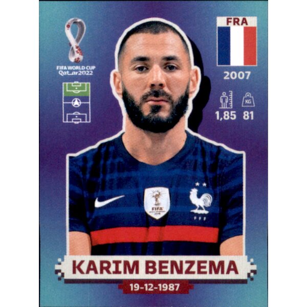 Panini WM 2022 Qatar - Sticker FRA16  - Karim Benzema