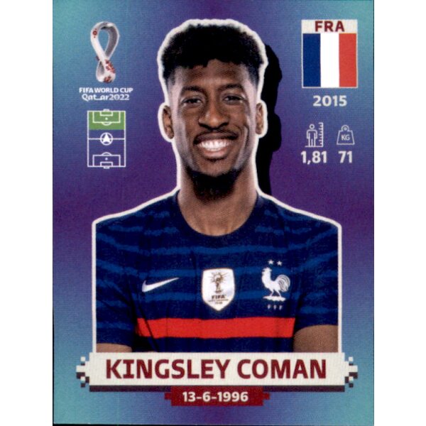 Panini WM 2022 Qatar - Sticker FRA17  - Kingsley Coman