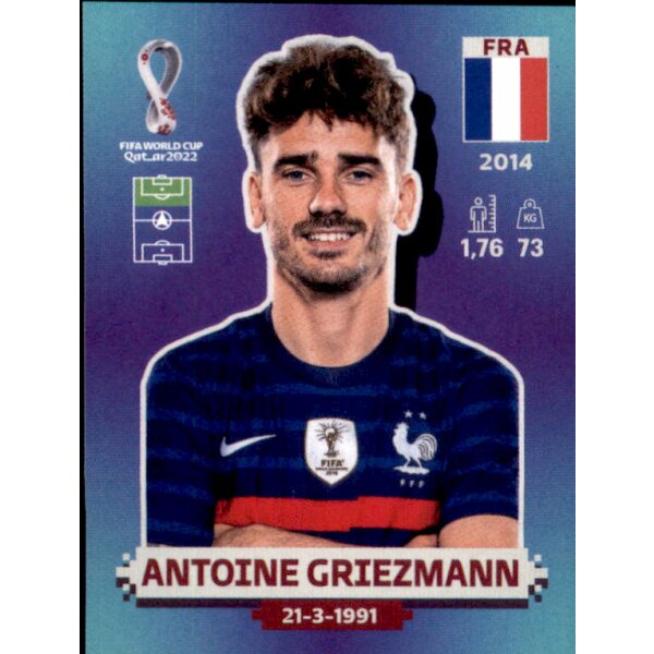 Panini WM 2022 Qatar - Sticker FRA18  - Antoine Griezmann