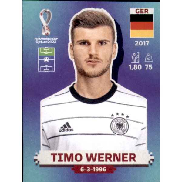 Panini WM 2022 Qatar - Sticker GER20  - Timo Werner