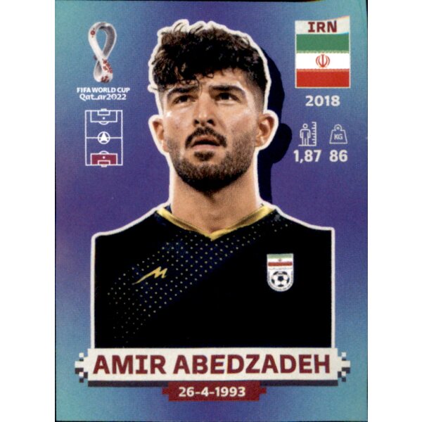 Panini WM 2022 Qatar - Sticker IRN3  - Amir Abedzadeh