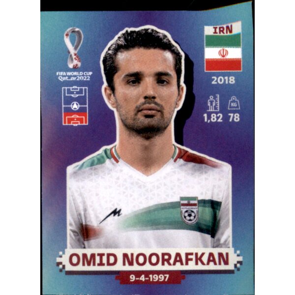 Panini WM 2022 Qatar - Sticker IRN11  - Omid Noorafkan