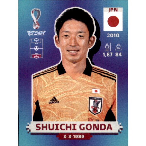 Panini WM 2022 Qatar - Sticker JPN3  - Shuichi Gonda