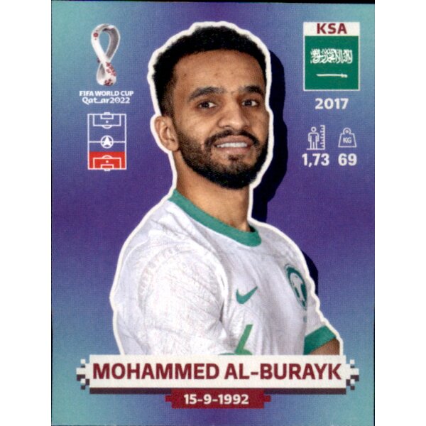 Panini WM 2022 Qatar - Sticker KSA7  - Mohammed Al-Burayk