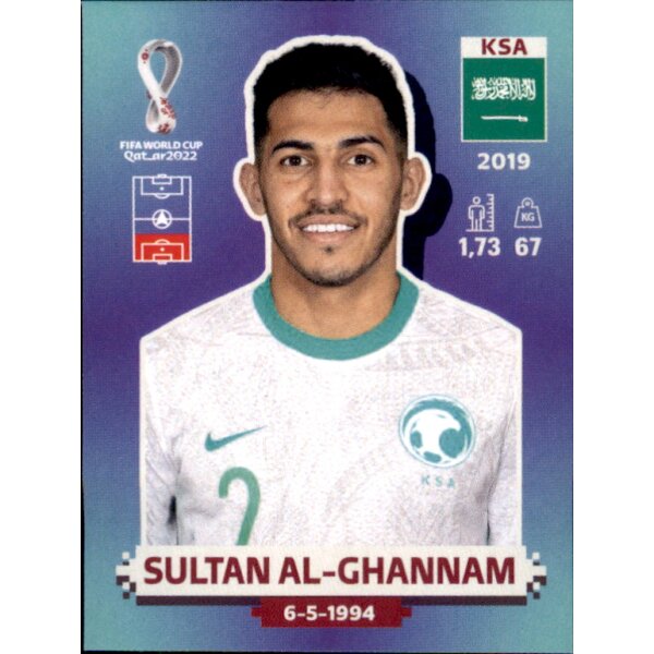 Panini WM 2022 Qatar - Sticker KSA8  - Sultan Al-Ghannam