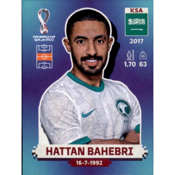 Panini WM 2022 Qatar - Sticker KSA15  - Hattan Bahebri