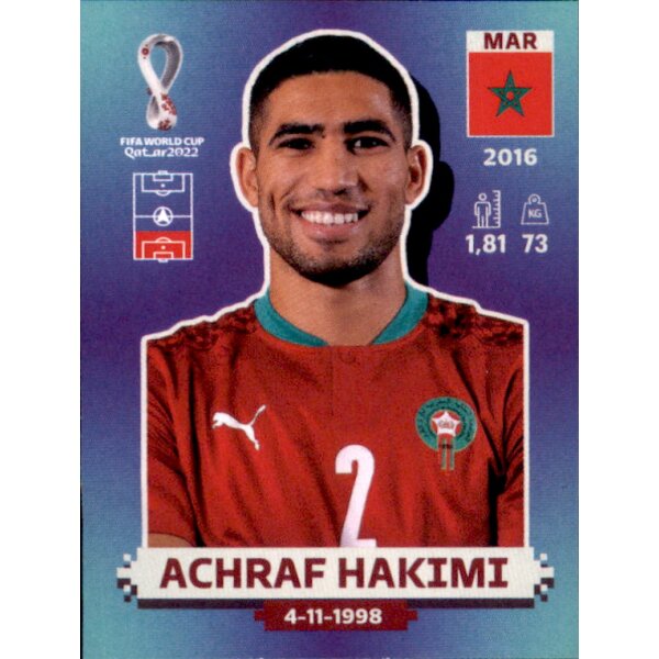 Panini WM 2022 Qatar - Sticker MAR6  - Achraf Hakimi