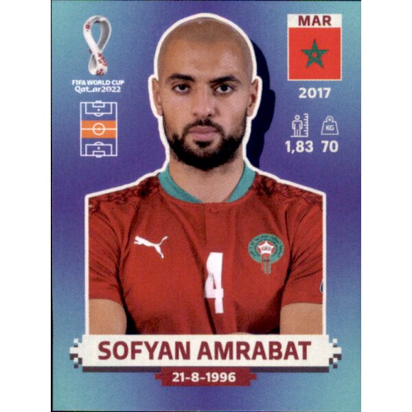 Panini WM 2022 Qatar - Sticker MAR11  - Sofyan Amrabat