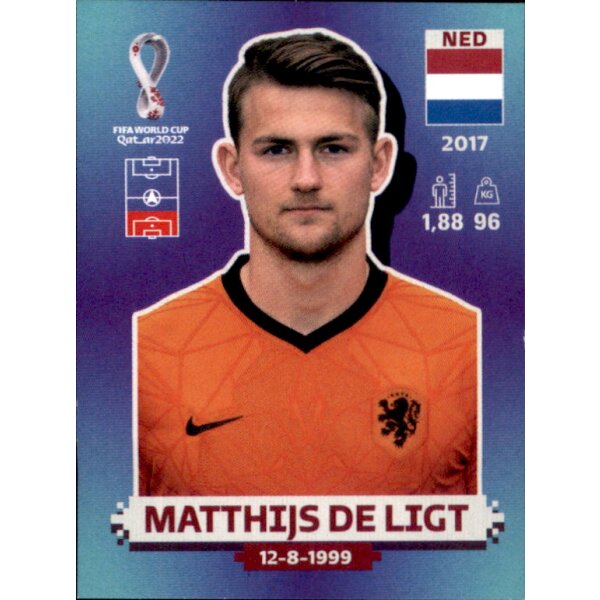 Panini WM 2022 Qatar - Sticker NED6  - Matthijs de Ligt