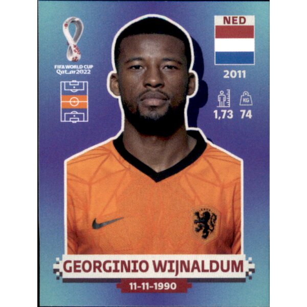 Panini WM 2022 Qatar - Sticker NED15  - Georginio Wijnaldum