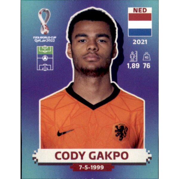 Panini WM 2022 Qatar - Sticker NED19  - Cody Gakpo