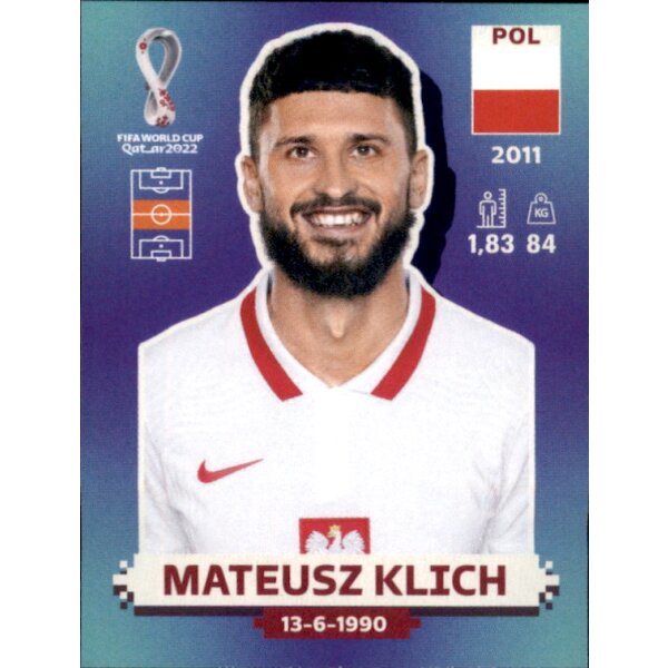 Panini WM 2022 Qatar - Sticker POL12  - Mateusz Klich