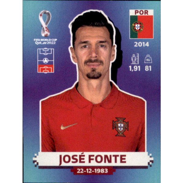 Panini WM 2022 Qatar - Sticker POR6  - Jose Fonte