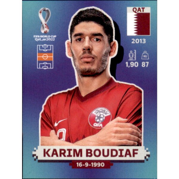 Panini WM 2022 Qatar - Sticker QAT12  - Karim Boudiaf