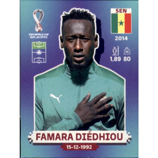 Panini WM 2022 Qatar - Sticker SEN17  - Famara Diedhiou