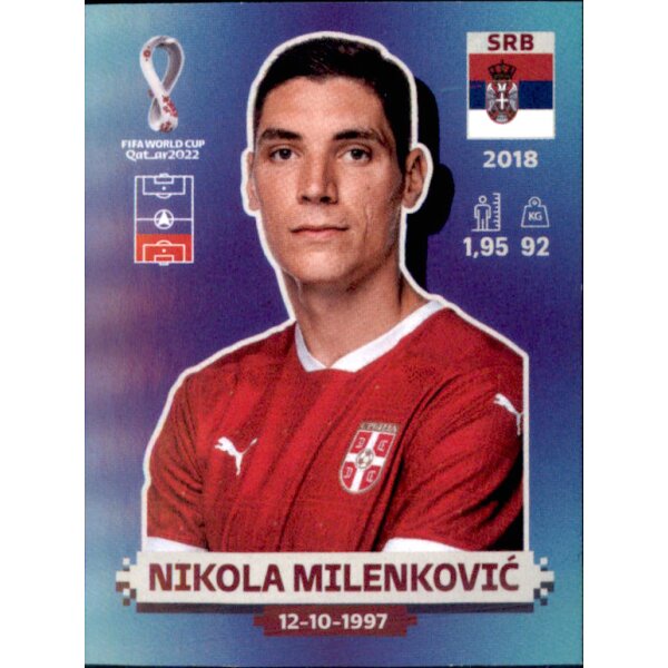 Panini WM 2022 Qatar - Sticker SRB5  - Nikola Milenkovic