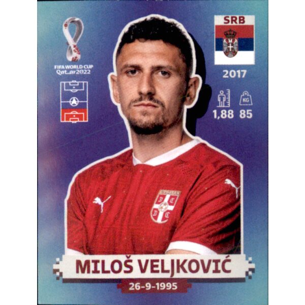 Panini WM 2022 Qatar - Sticker SRB7  - Milos Veljkovic