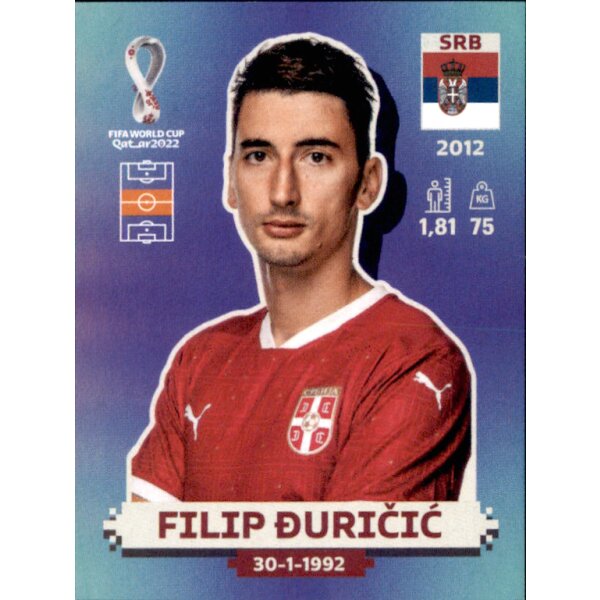 Panini WM 2022 Qatar - Sticker SRB8  - Filip Duricic