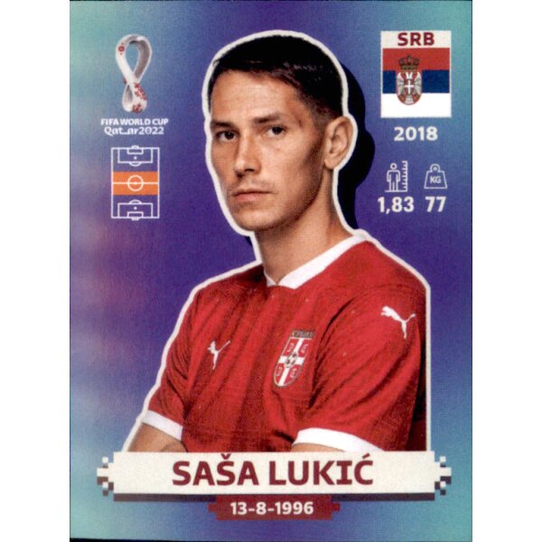 Panini WM 2022 Qatar - Sticker SRB12  - Sasa Lukic