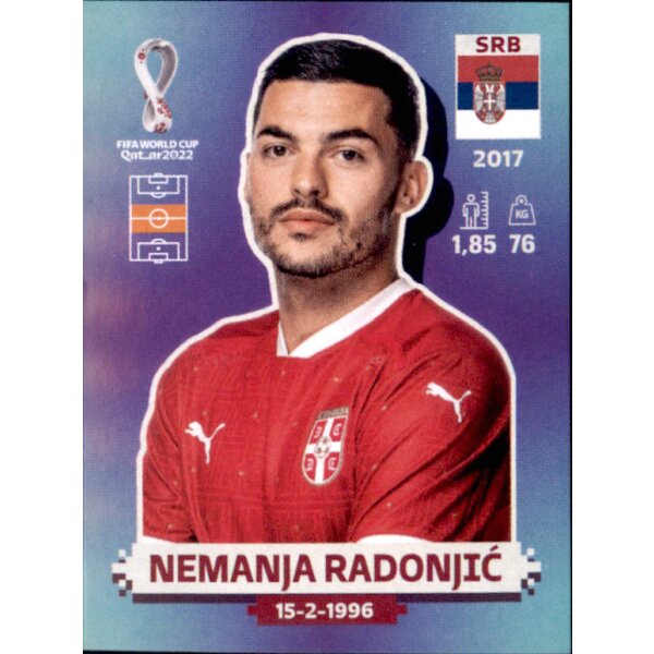 Panini WM 2022 Qatar - Sticker SRB15  - Nemanja Radonjic