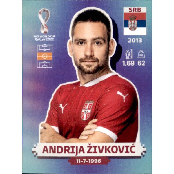 Panini WM 2022 Qatar - Sticker SRB16  - Andrija Zivkovic