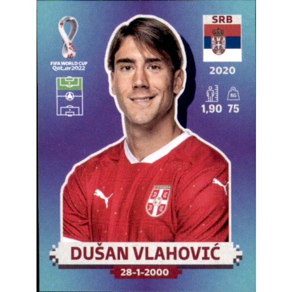 Panini WM 2022 Qatar - Sticker SRB20  - Dusan Vlahovic