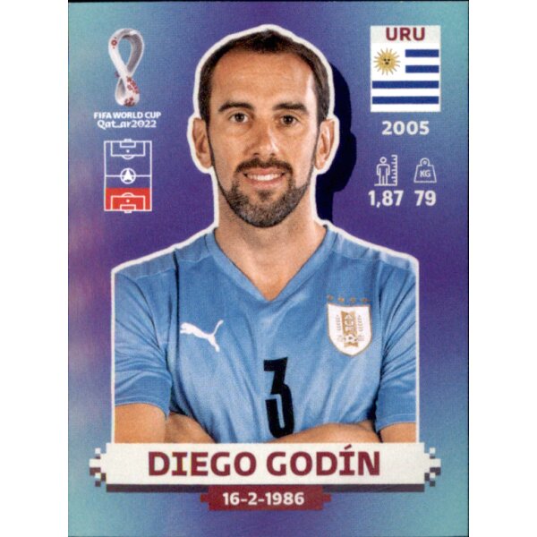 Panini WM 2022 Qatar - Sticker URU8  - Diego Godin