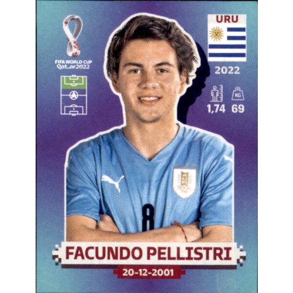 Panini WM 2022 Qatar - Sticker URU19  - Facundo Pellistri